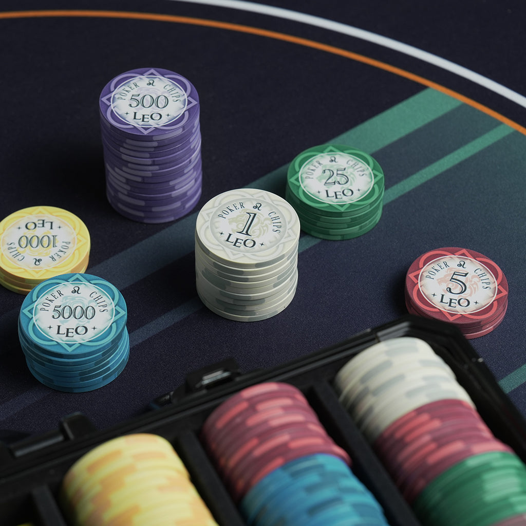 Leo Zodiac Ceramic Poker Chip Set