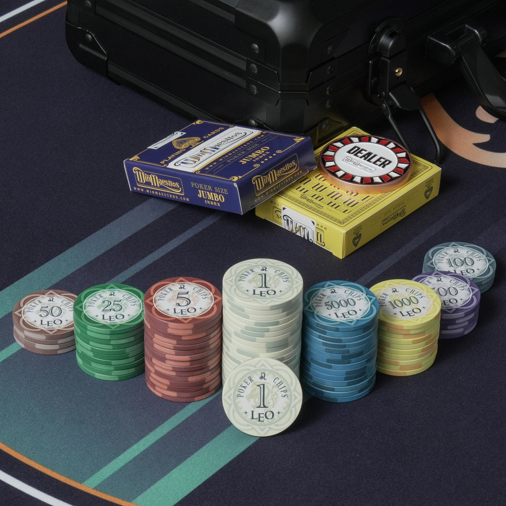 Leo Ceramic Poker Chip Set